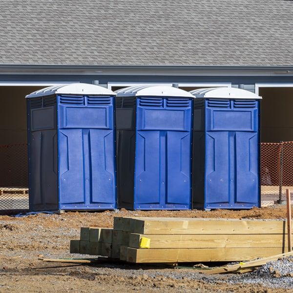 how can i report damages or issues with the portable restrooms during my rental period in Shawneeland